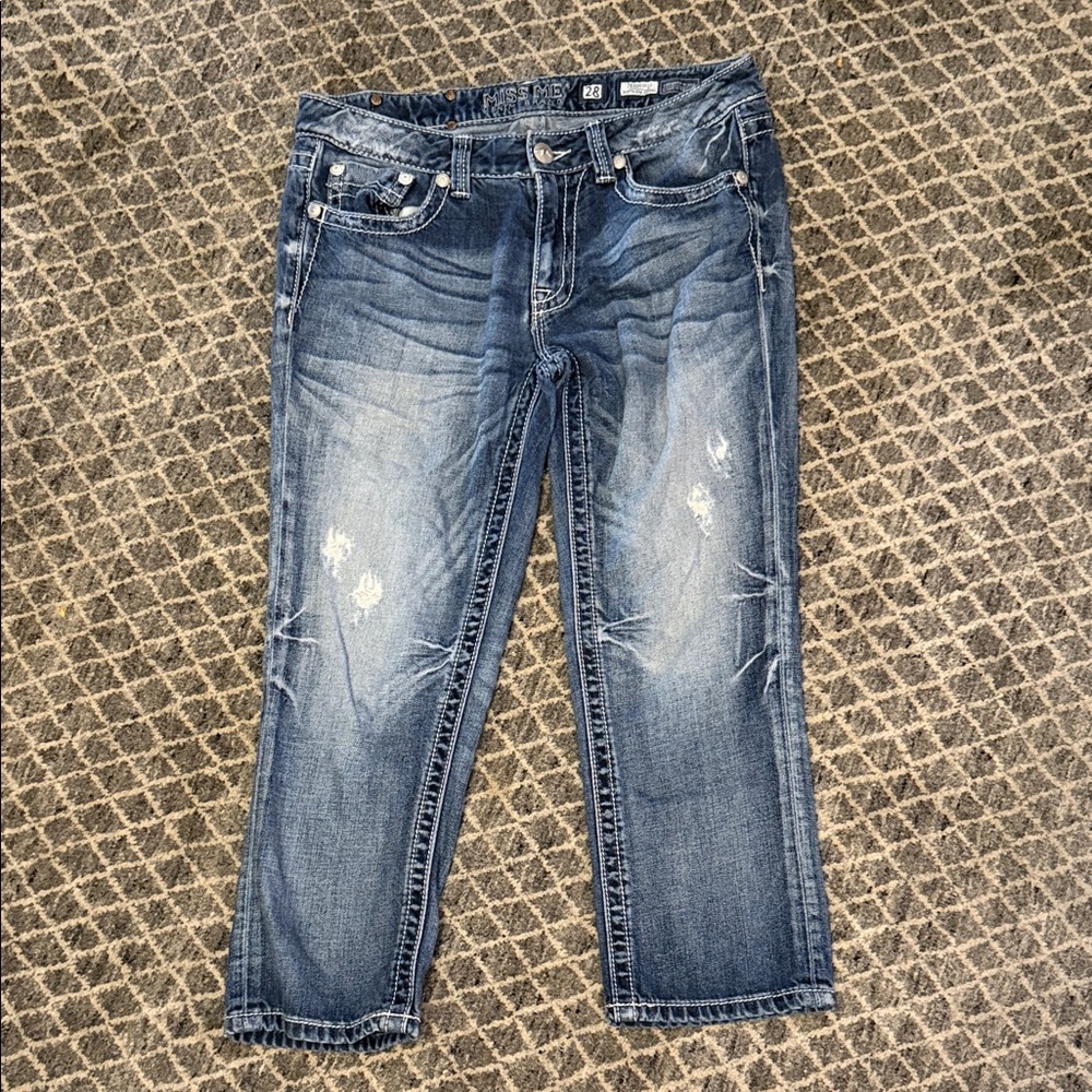 Miss Me Boyfriend Capri Denim Jeans
